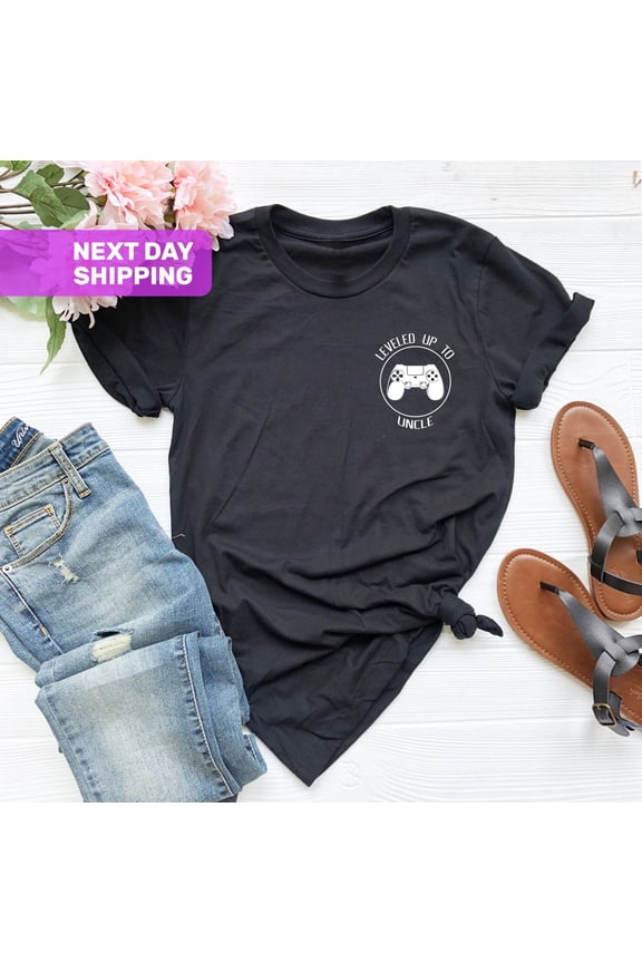 Level Up Up Boy Uncle Shirt, Father's Day Tee Shirt, New Uncle Gamer Shirt, Gaming Uncle Shirt, To Be Uncle Gift Tshirt All Size S-5XL