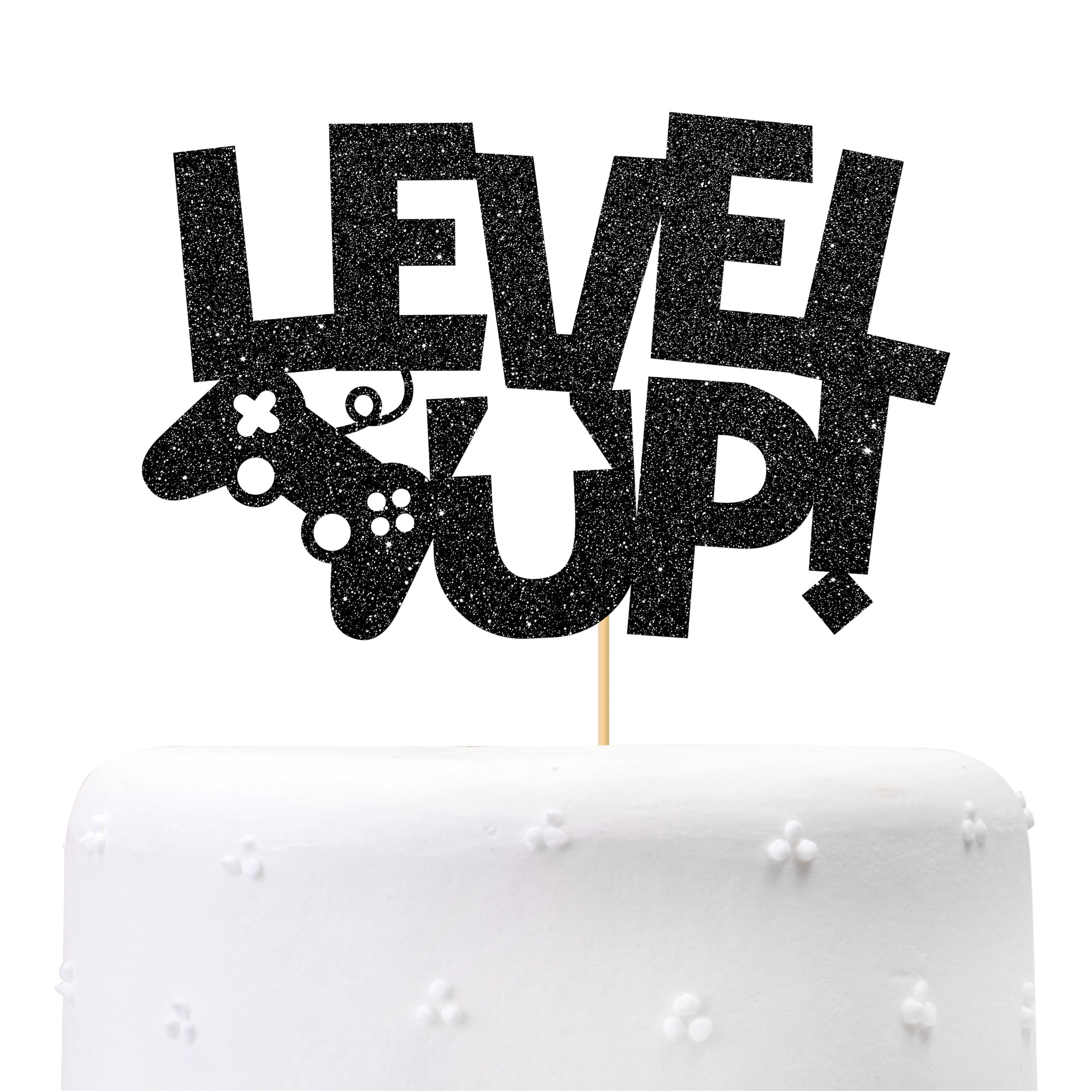  HAKPUOTR Video Game Cake Topper Set - 1 Large Video Game Cake  Topper and 12 Video Game Controllers Cupcake Toppers - PS5 Gamepad Cake  Toppers for Boy's Men's Birthday Party Decoration