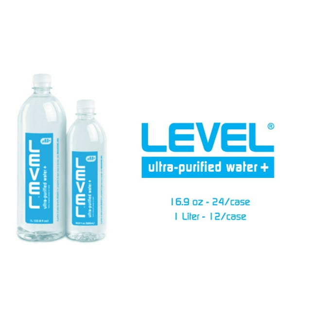 Level Water (Ultra-Purified Water+) 16.9 oz, Ionic Minerals Added For ...