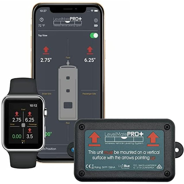 LevelMatePRO+ Wireless RV Leveling System Patented Quick and Easy Smartphone RV Leveling Tool
