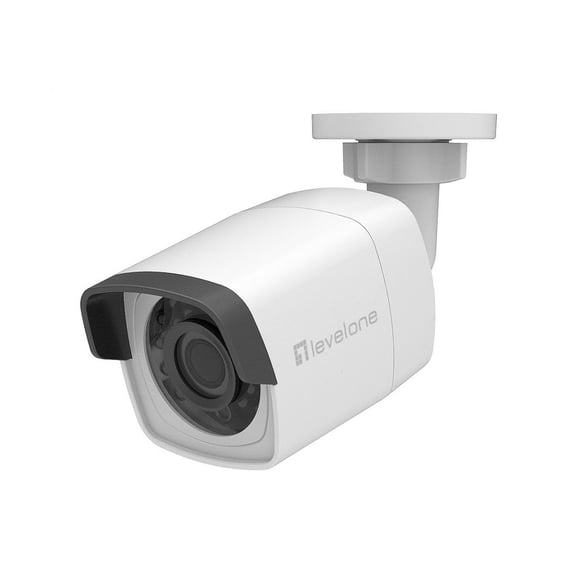 LevelOne FCS-5202 Gemini Fixed IP Camera, 4-MP, 802.3af PoE, Indoor/Outdoor, IR LED
