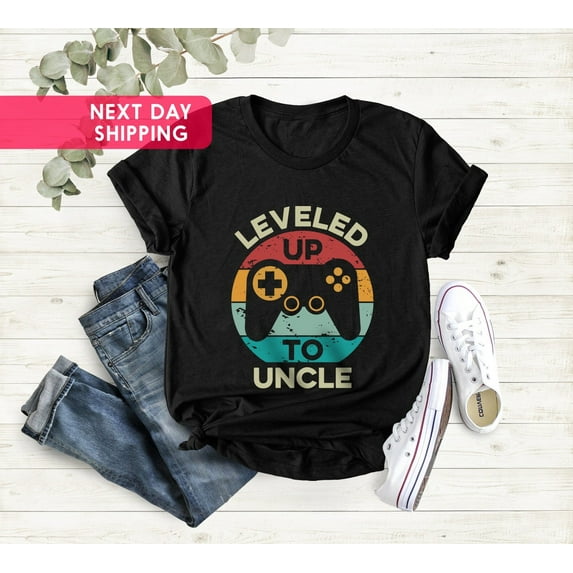 Leveled Up To Uncle Shirt, Uncle Gift Shirt, Best Uncle Shirt, Pregnancy Announcement New Uncle Shirt, Promoted To Uncle, Father's Day Shirt All Size S-5Xl