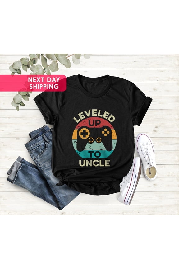 Leveled Up To Uncle Shirt, Uncle Gift Shirt, Best Uncle Shirt, Pregnancy Announcement New Uncle Shirt, Promoted To Uncle, Father's Day Shirt All Size S-5Xl