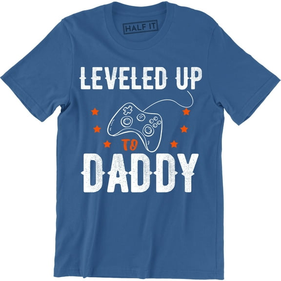 Leveled Up Daddy Gamer Baby Announcement Expecting Future Dad Gift T-Shirt