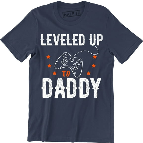 Leveled Up Daddy Gamer Baby Announcement Expecting Future Dad Gift T-Shirt
