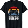 thumbnail image 1 of Leveled Up To Husband Gifts For Him Newly Married Couple T-Shirt, 1 of 3