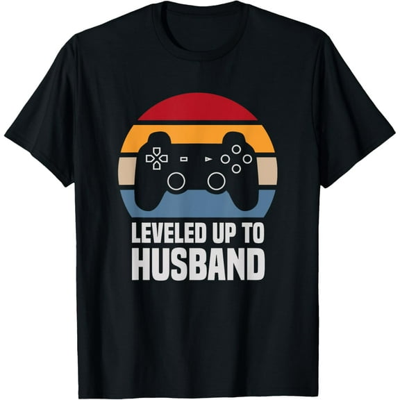 Leveled Up To Husband Gifts For Him Newly Married Couple T-Shirt