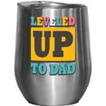 thumbnail image 1 of Leveled Up to Dad, Pregnancy Announcement, Stainless Steel 12oz Wine Tumbler, 1 of 5