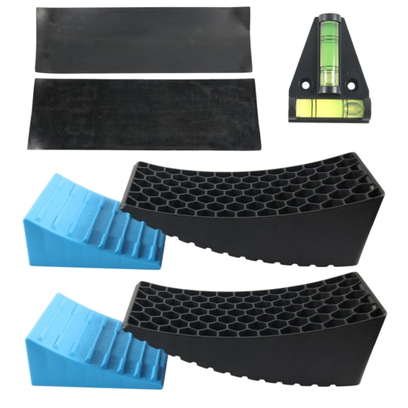 Leveling Blocks Campers Leveler Systems for Double Axles Tandem Wheel Travel Trailer Up to 35000lbs Leveler Accessories
