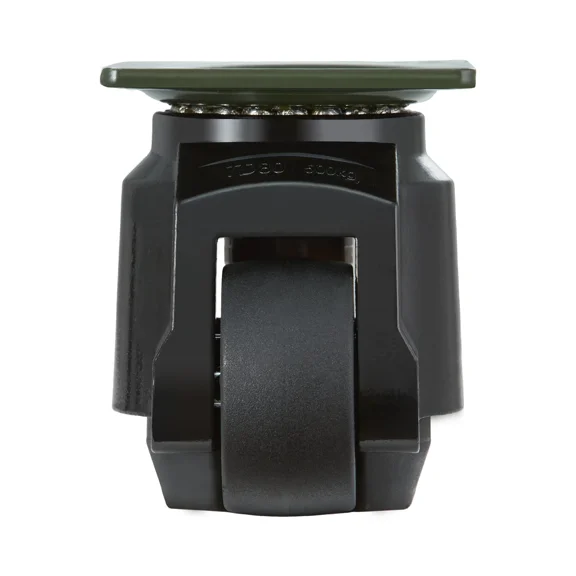 Leveling Casters, Set of 4, 2200 lbs Total Load Capacity, 2.5 inches, Heavy Duty with Upgraded Handle Design, 360 Degree Swivel Caster Wheels, Adjustable Casters with Feet for Workbench, Machine