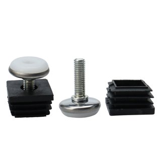 Home Office Adjustable Leveling Foot Glide Black Brass Tone 6mm Thread Dia  8pcs 