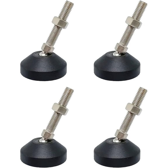 Leveling Feet, Swivel Adjustable Leg For Machine Furniture Support, Vibration Reduction Heavy Duty Construction Protect Floors Threaded Leg Levelers 4PCS