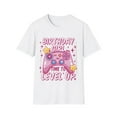 thumbnail image 1 of Leveling Up Birthday Celebration Girl Novelty Apparel & More Unisex T-Shirt, 1 of 4