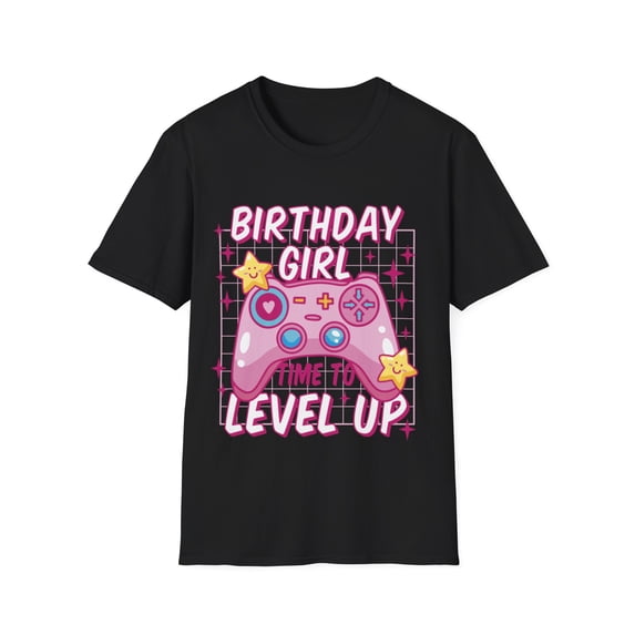 Leveling Up Birthday Celebration Girl Novelty Apparel & More Unisex T-Shirt