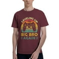 thumbnail image 1 of Leveling Up To Big Bro Again Men'S Basic Short Sleeve T-Shirt Burgundy Medium, 1 of 5