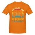 thumbnail image 1 of Leveling Up To Big Bro Again Men'S Basic Short Sleeve T-Shirt Orange Small, 1 of 5
