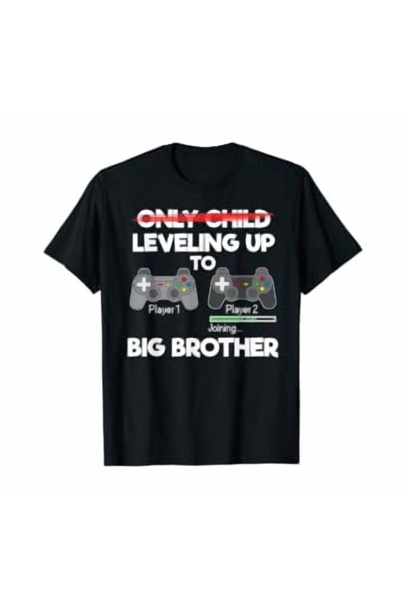 Leveling Up To Big Brother Promoted To Big Bro Gift Brothers T-Shirt
