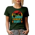 thumbnail image 1 of Leveling Up to Daddy - Baby Shower, Pregnancy Announcement, Video Gamer Dad, Military Green T-Shirt, 3XL, 1 of 5