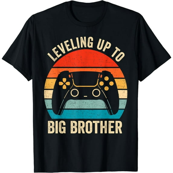 Leveling up to Big Brother 2023 funny gamer vintage kids men T-Shirt