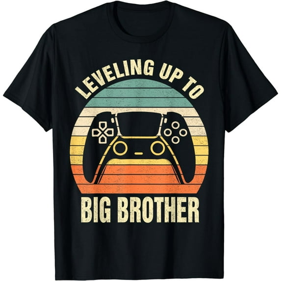 Leveling up to Big Brother 2024 funny gamer boys kids men T-Shirt