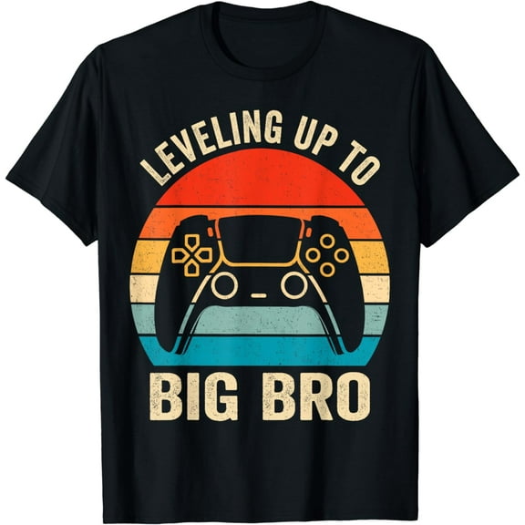 Leveling up to Big Brother 2024 funny gamer boys kids men T-Shirt