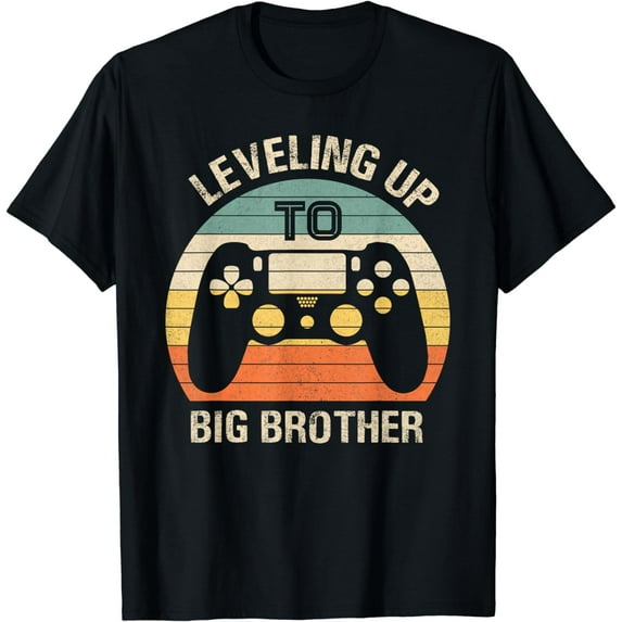 Leveling up to Big Brother 2024 funny gamer vintage kids men T-Shirt