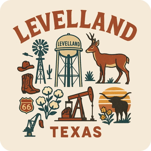 Levelland Texas Keepsakes Souvenir Vinyl Sticker – Destination Travel Keepsake Collectible (3-Inches Wide)