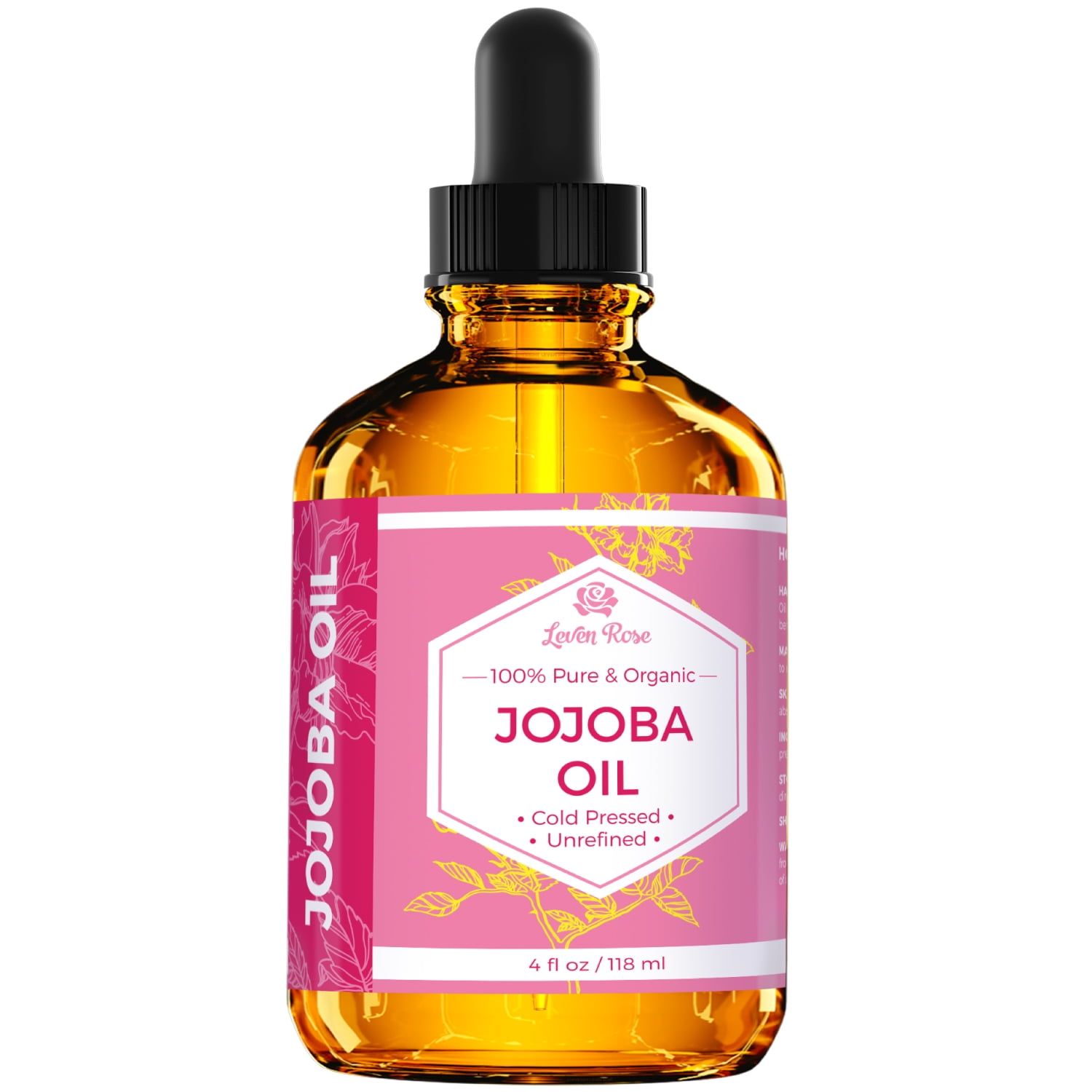 Leven Rose Organic Jojoba Oil, 4 Fl Oz