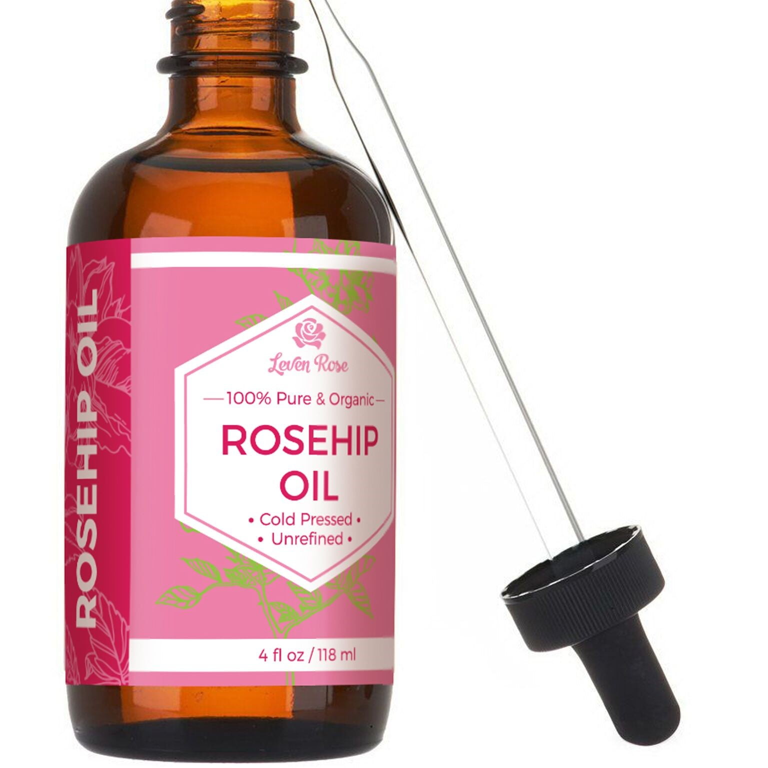 Leven Rose Organic Rosehip Oil, 4 Fl Oz