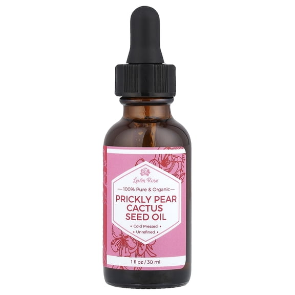 Leven Rose 100% Pure & Organic Prickly Pear Cactus Seed Oil, 1 fl oz (30 ml)