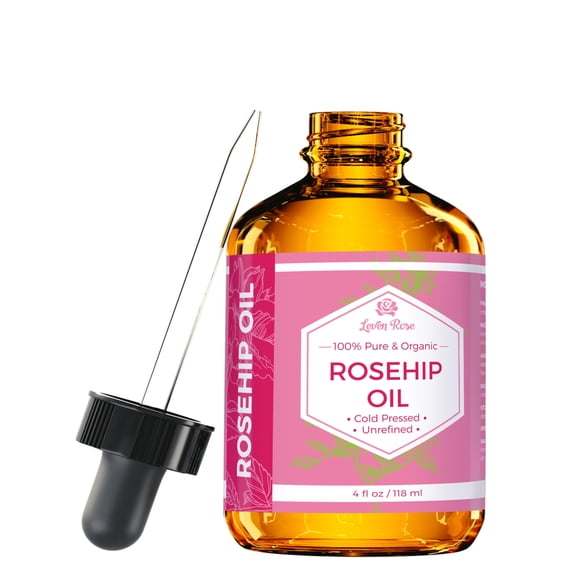 Leven Rose Rosehip Seed Oil for Face 4 oz - Pure Rosehip Oil for Face - Unrefined Cold Pressed Rosehip Oil for Body