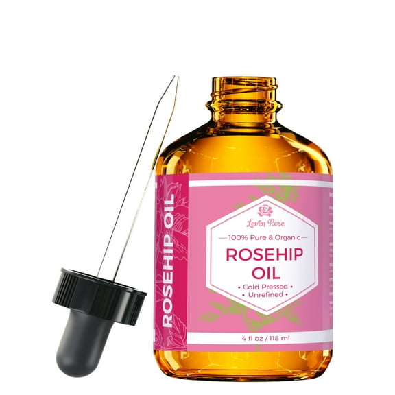 Leven Rose Rosehip Seed Oil for Face 4 oz - Pure Rosehip Oil for Face - Unrefined Cold Pressed Rosehip Oil for Body