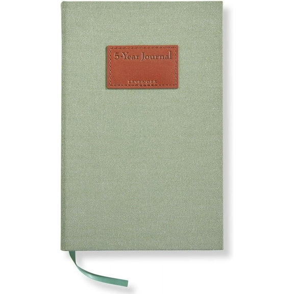 Levenger 5-Year Journal Memory, Page A Day Book, Daily Diary, Baby First Years, Parents, Writers, Editors Gift, Green
