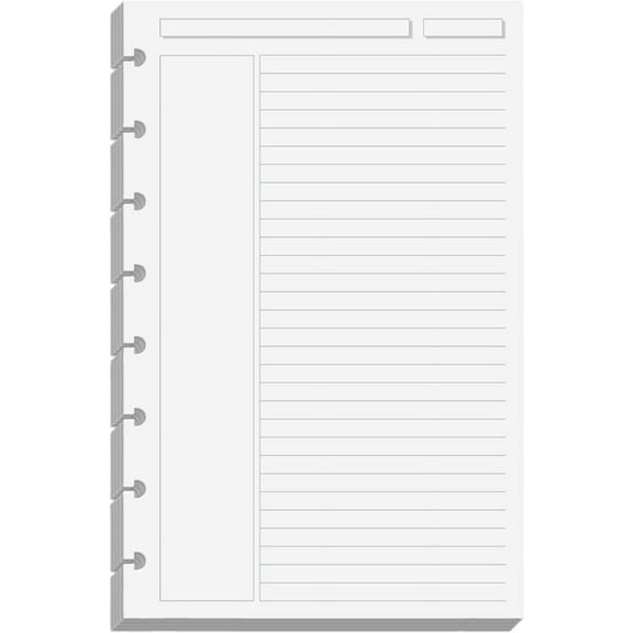 Levenger Circa Annotation 1/4 Inch Ruled Discbound Paper Refill, Disc Notebook and Planner Inserts, 300 sheets, Junior