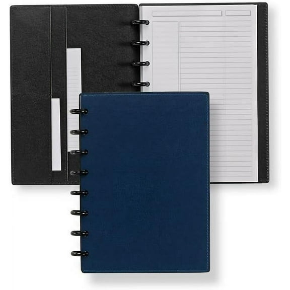 Levenger Circa Smooth Sliver Notebook with Pockets, Junior (ADS8795 RB JNR NM)