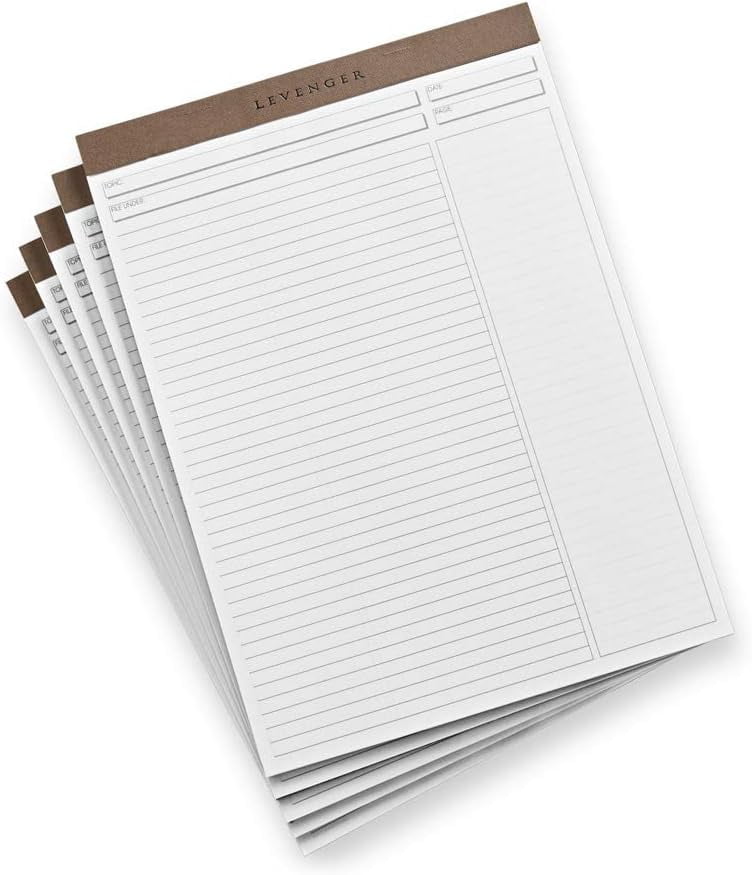 Levenger Freeleaf Right Annotation Ruled Notepad (set of 5) Letter ...