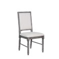 thumbnail image 1 of Leventis Cream Linen & Weathered Gray Finish Side Chair (Set of 2), 1 of 6