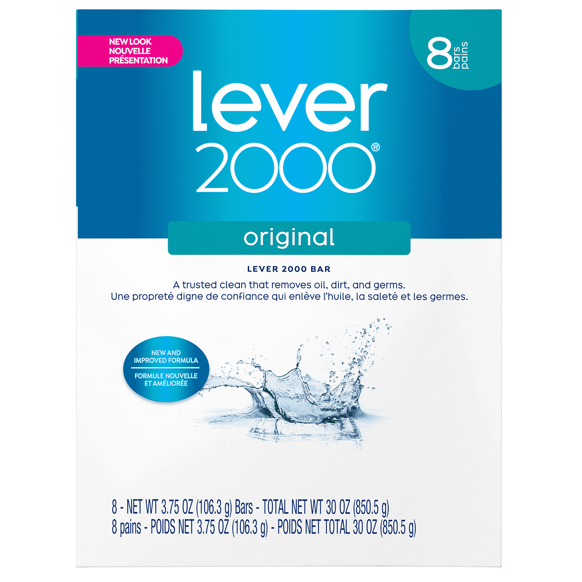 Lever 2000 Original Refreshing Bar Soap, 3.75 OZ 8 Count