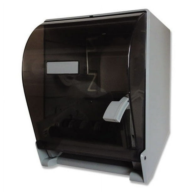 Lever Action Roll Towel Dispenser, 11.25 x 9.5 x 14.38, Transparent Lever Action Roll Towel Dispenser, 11.25 x 9.5 x 14.38, Transparent