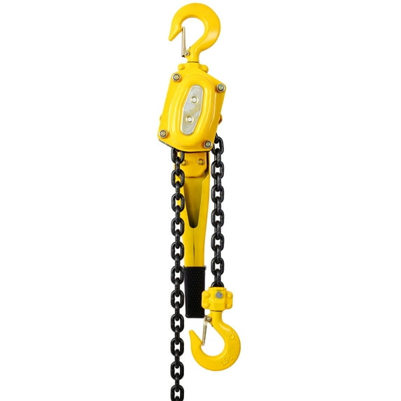 Lever Chain Hoist 1 1/2 Ton 3300LBS Capacity 10 FT Chain Come Along with Heavy Duty Hooks Ratchet Lever Chain Block Hoist Lift Puller,