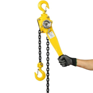 Lever Chain Hoist 1 1/2 Ton 3300LBS Capacity 5 FT Chain Come Along with Heavy Duty Hooks Ratchet Lever Chain Block Hoist Lift Puller