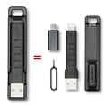 thumbnail image 1 of Lever Gear CableKit - Key Chain Charging Cable Compatible with Apple iPhone. Keychain Charger Cord & Micro USB adapter or USB C Adapter, SIM card tool & Keyring Carry Case, 1 of 4