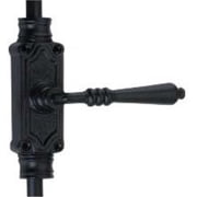 Lever Handle Door Iron Cremone Bolt | Black Powder Coated Hardware for Doors Up to 9 Feet | Classic, Durable & Stylish Design for Enhanced Security | Right Hand Configuration