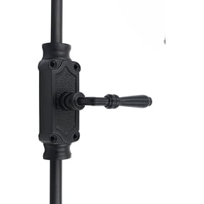 Lever Handle window Iron Cremone Bolt | Black Powder Coated Hardware for Windows Up to 6 Feet | Classic, Durable & Stylish Design for Enhanced Security | Right Hand Configuration