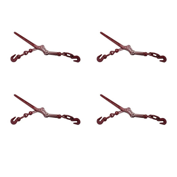Lever Style Snap Binders 5/16" - 3/8" G70 Chain Binder 5400 Lbs Working Load Limit | Lever Chain Binders for Flatbed Truck Trailer (4 Pack)