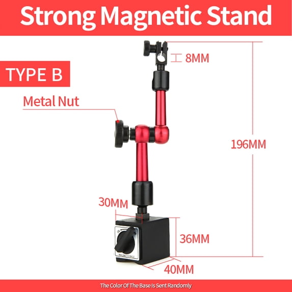Leverage Dial Indicator Magnetic Base Holder Stand Micrometer Measuring ...