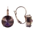 thumbnail image 1 of Leverback Earring Purple Lilac Shadow 14mm Rivoli made from Swarovski Crystallized Elements Nickel Free&nbsp;, 1 of 4