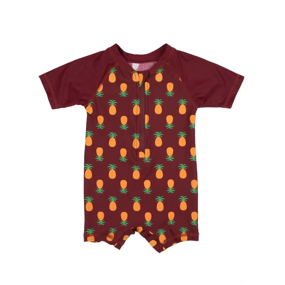 Leveret Baby One Piece Rashguard Pineapple 6-12 Month