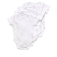 thumbnail image 1 of Leveret Baby Onesie Boys Girls Bodysuit 4 Pack Short Sleeve Underwear White 100% Cotton 3-6 Months, 1 of 2
