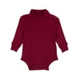 thumbnail image 1 of Leveret Baby Turtleneck Bodysuit Cotton Maroon 24 Month, 1 of 2